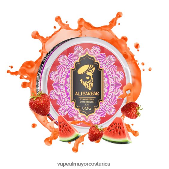 BF04J053 Vaporizador Al Por Mayor - hielo de sandia fresa ALIBARBAR bolsa de nicotina