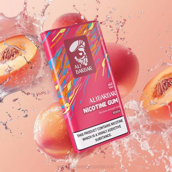 Vaporizador Desechable Al Por Mayor 2TXT84 Alibarbar chicle de nicotina durazno