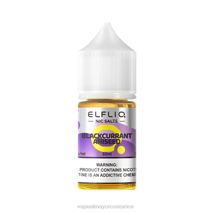 ELFBAR ELFLIQ nic sal 30 ml Aniseed de grosella negra 4D40J9 Vaporizador Costa Rica