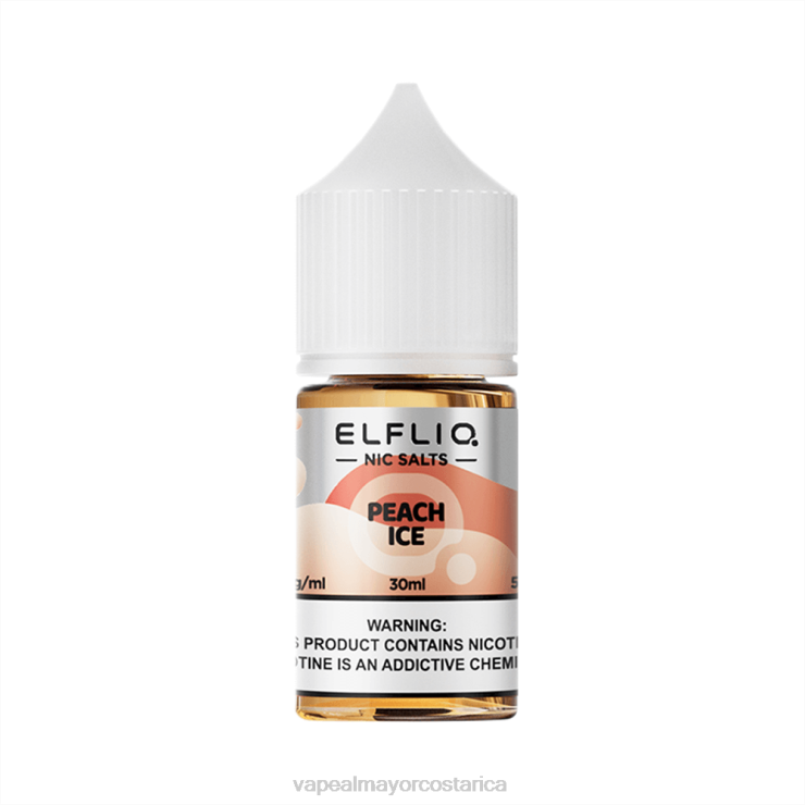 ELFBAR ELFLIQ nic sal 30 ml hielo de durazno 4D40J22 Vape Al Mayor Costa Rica