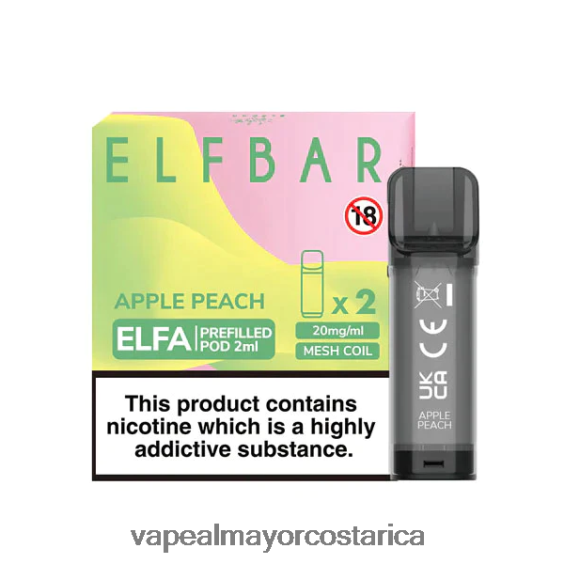 BF04J0325 Venta De Vaporizadores Al Por Mayor - durazno manzana ELFBAR Elfa cápsula precargada - 2 ml - 20 mg (paquete de 2)