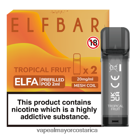 BF04J0328 Cigarrillo Electronico Comprar Por Mayor - fruta tropical ELFBAR Elfa cápsula precargada - 2 ml - 20 mg (paquete de 2)