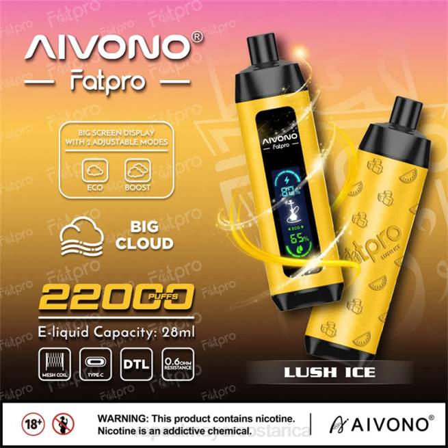 Vaporizador Al Por Mayor 4J443 Aivono Fatpro 22000 hielo exuberante