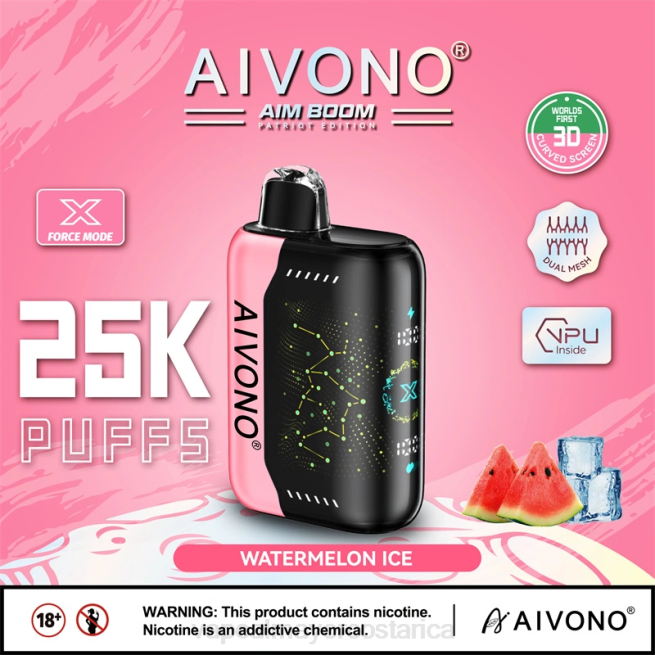 Vaporizador Al Por Mayor 4J44353 Aivono AIM BOOM 25000 hielo de sandia