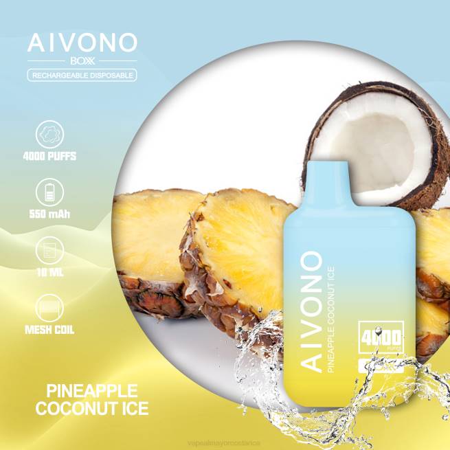 hielo de piña y coco