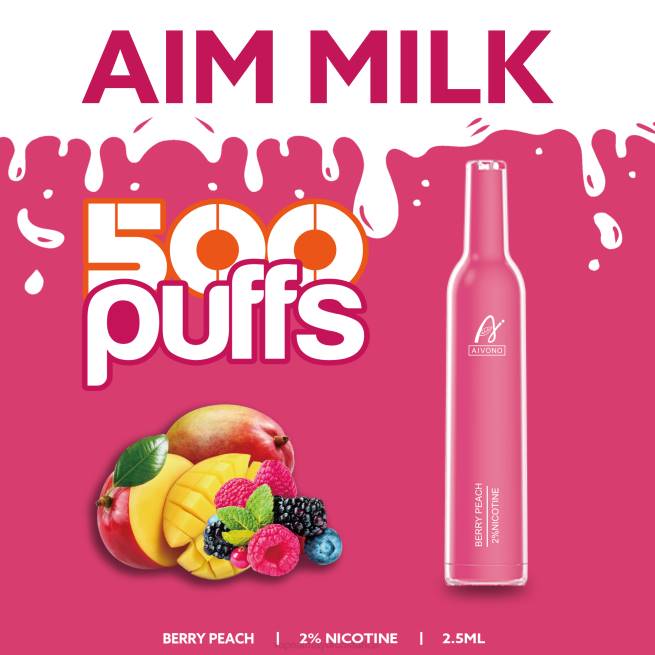 Vaporizador Al Por Mayor 4J44273 Aivono AIM MILK 500 melocotón de baya