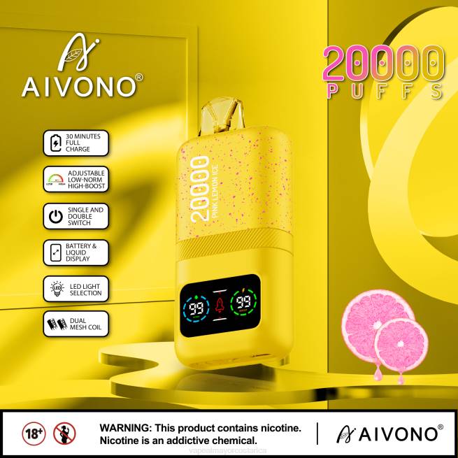 Vaporizador Al Por Mayor 4J4483 Aivono AIM magic 20000 hielo de limon rosa