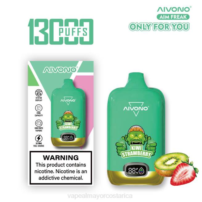 Cigarrillo Electronico En Costa Rica 4J44246 Aivono AIM FREAK 13000 kiwi fresa