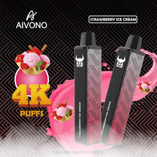 Vaporizador Al Por Mayor 4J44263 Aivono AIM FREAK 4000 helado de fresa
