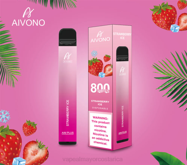 Vaporizador Al Por Mayor 4J44193 Aivono AIM PLUS 800 hielo de fresa