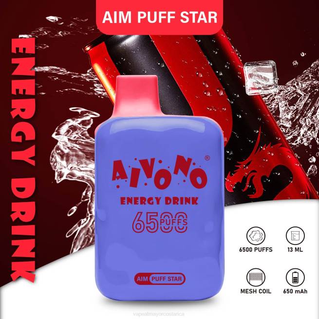 Vaporizador Al Por Mayor 4J44293 Aivono AIM PUFF STAR 6500 bebida energética