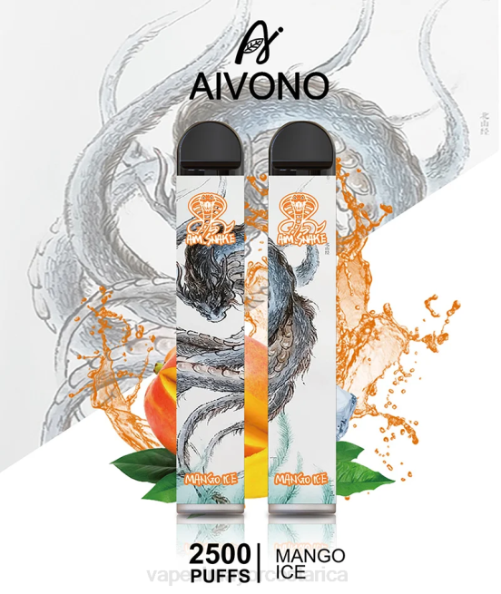 Vaporizador Al Por Mayor 4J44313 Aivono AIM SNAKE 2500 hielo de mango