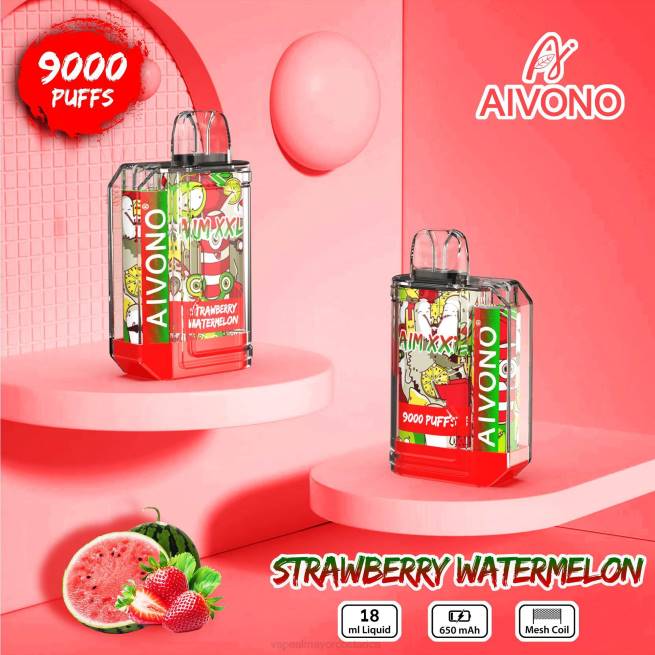 Vaporizador Al Por Mayor 4J4453 Aivono AIM XXL 9000 pegatina boca transparente sandia fresa