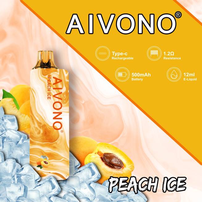 Vaporizador Al Por Mayor 4J44103 Aivono AIM GUN 7000 hielo de durazno