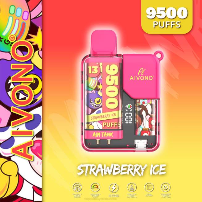 hielo de fresa