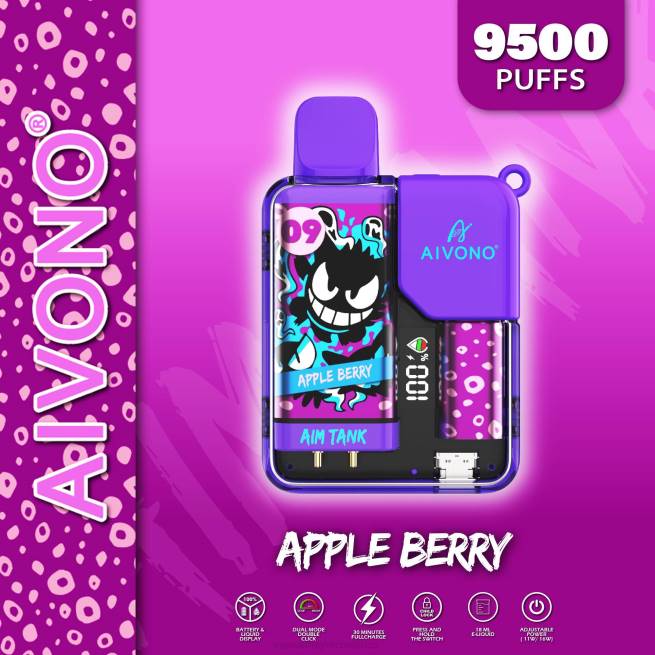 Vaporizador Al Por Mayor 4J4443 Aivono AIM TANK 9500 baya de manzana