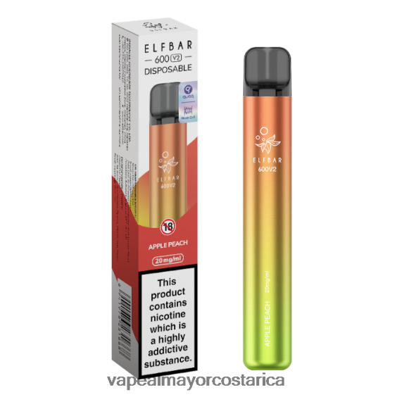 BF04J0270 Cigarrillo Electronico Por Mayoreo - durazno manzana ELFBAR 600V2 20 mg