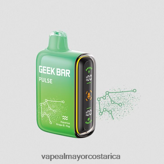 BF04J071 Vape Al Mayor Costa Rica - pop de golpe de uva GEEK BAR Pulse edición zodiac 7500 inhalaciones/15000 inhalaciones