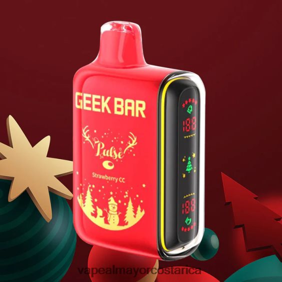 BF04J086 Cigarrillo Electronico En Costa Rica - fresa cc GEEK BAR Pulse edición navideña 7500 inhalaciones/15000 inhalaciones