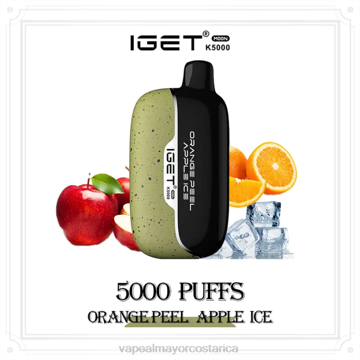 Cigarrillo Electronico En Costa Rica 62DX15 IGET Moon k5000 hielo de manzana con piel de naranja