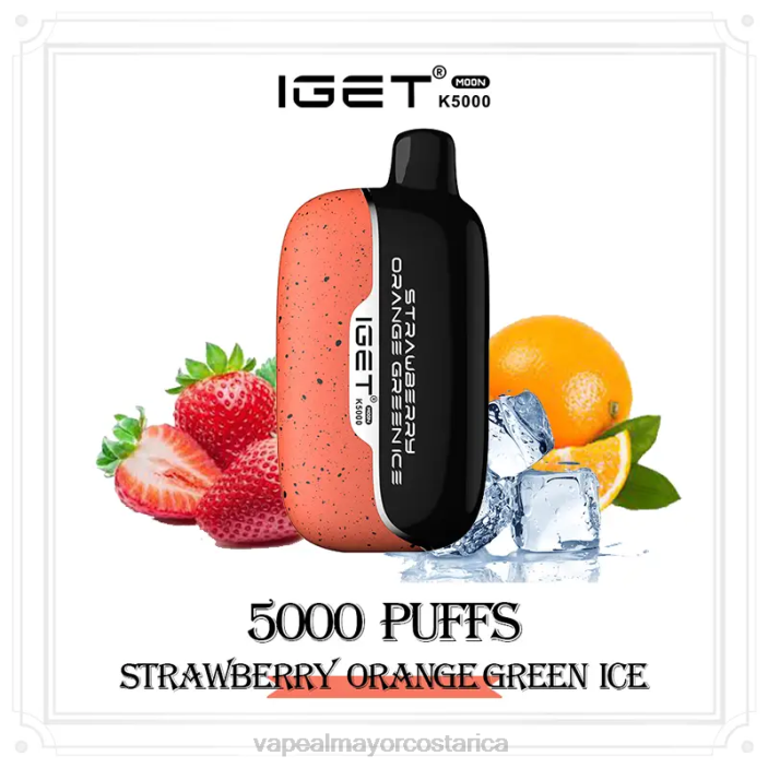 Vaporizador Al Por Mayor 62DX12 IGET Moon k5000 fresa naranja verde hielo