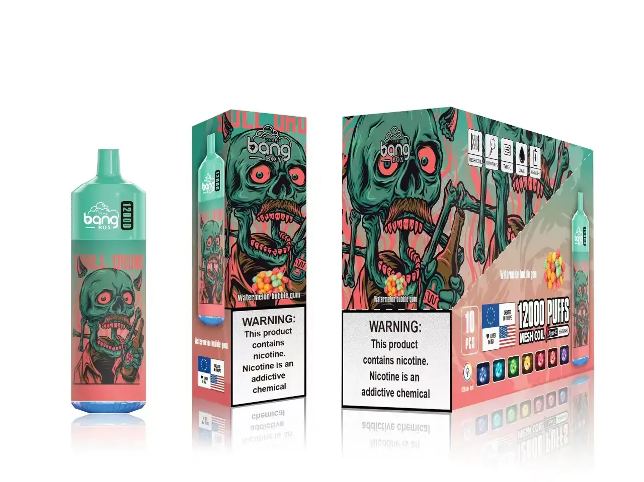 BF04J0119 Venta Al Por Mayor De Cigarrillo Electronico - chicle de sandía Bang Box 12000 bocanadas