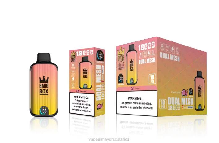 Bang Box 18000 bocanadas jugo de durazno HP8091 Vaporizador Al Por Mayor