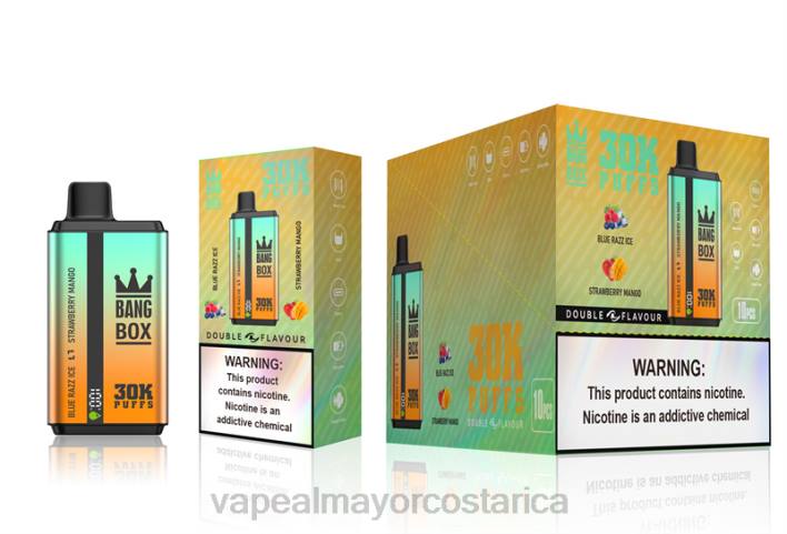 Bang Box 30000 inhalaciones de dos sabores. hielo blue razz y mango fresa HP8073 Venta De Vaporizadores Al Por Mayor