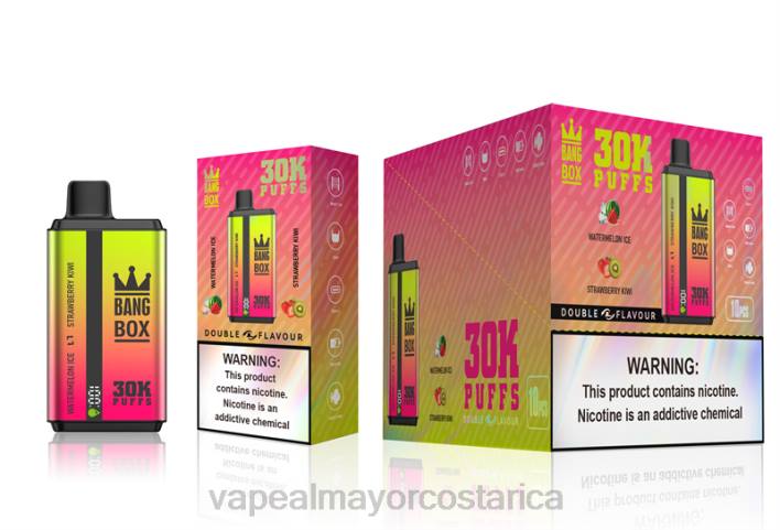 Bang Box 30000 inhalaciones de dos sabores. hielo de sandía y kiwi fresa HP8062 Vaporizador Desechable Al Por Mayor