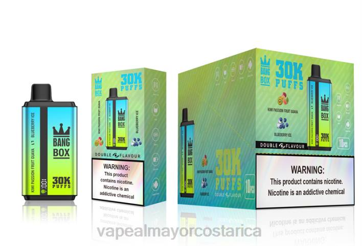 Bang Box 30000 inhalaciones de dos sabores. kiwi, maracuyá, guayaba y helado de arándanos HP8065 Cigarrillo Electrónico Al Por Mayor