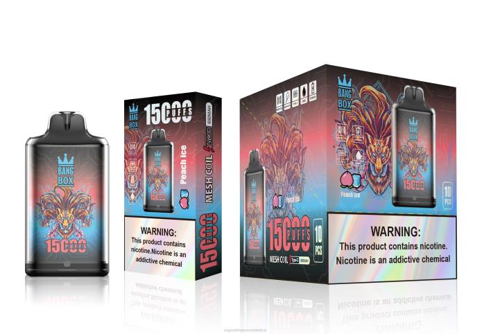 Bang Box s1-15000 bocanadas hielo de durazno HP80102 Vaporizador Desechable Al Por Mayor