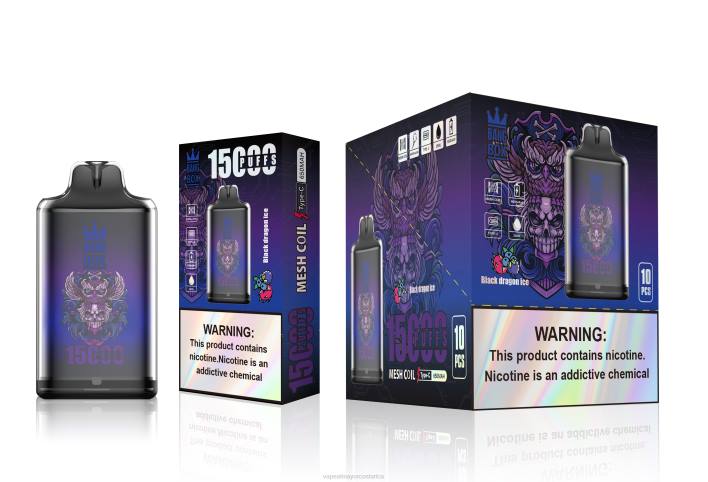 Bang Box s1-15000 bocanadas hielo del dragón negro HP80110 Vaporizador Costa Rica