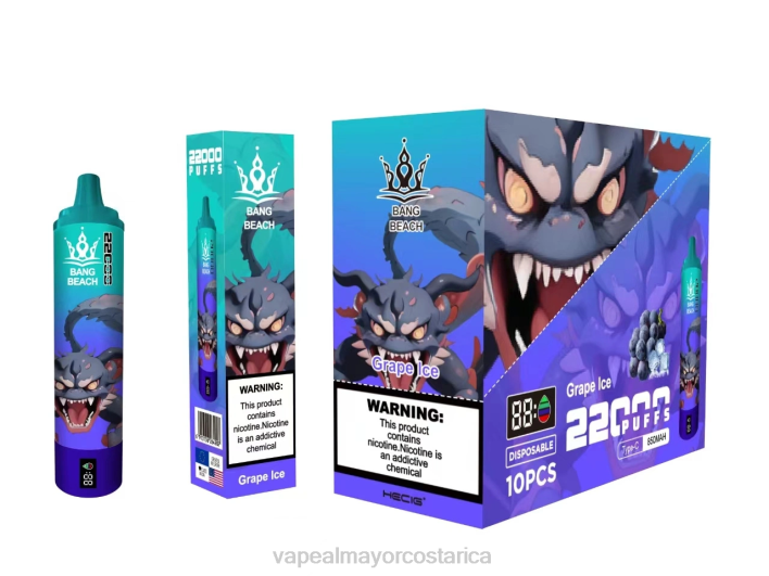 Bang Beach Pantalla inteligente de 22000 inhalaciones hielo de uva HP8019 Venta Al Por Mayor De Cigarrillo Electronico