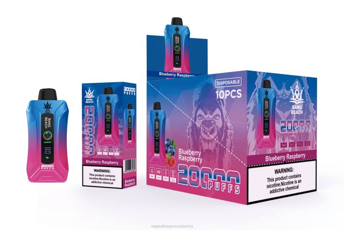 Bang Beach vape elegante de la pantalla de 20000 soplos frambuesa arándano HP8012 Vaporizador Costa Rica