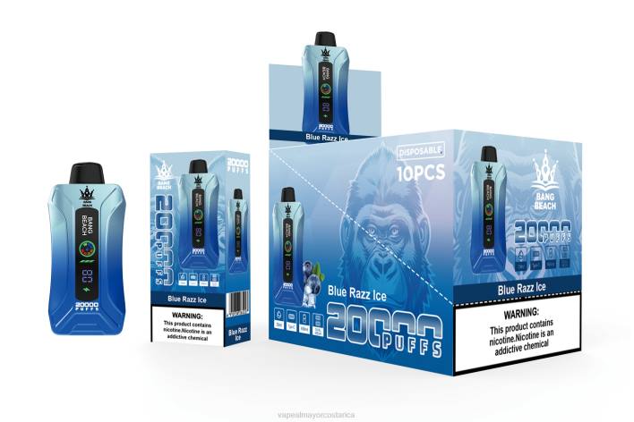 Bang Beach vape elegante de la pantalla de 20000 soplos hielo azul HP8011 Vape Al Mayor Costa Rica