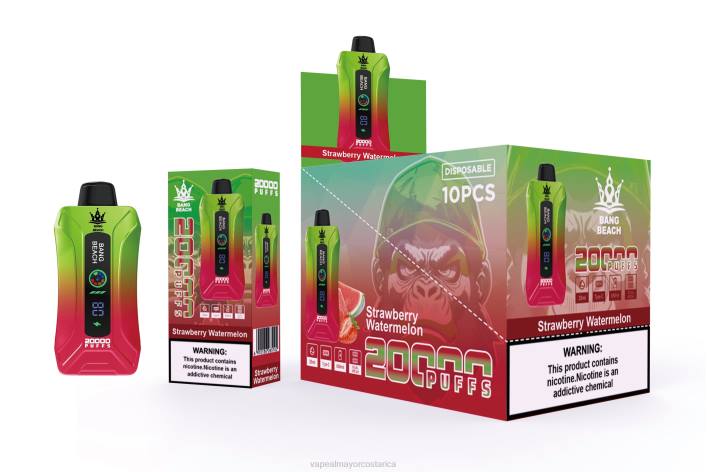 Bang Beach vape elegante de la pantalla de 20000 soplos sandia fresa HP803 Vaporizador Al Por Mayor