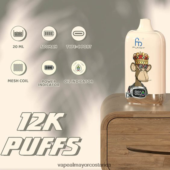 BF04J04 Vaporizador Desechable Al Por Mayor - desechable Fumot Tornado Digital Box 12000