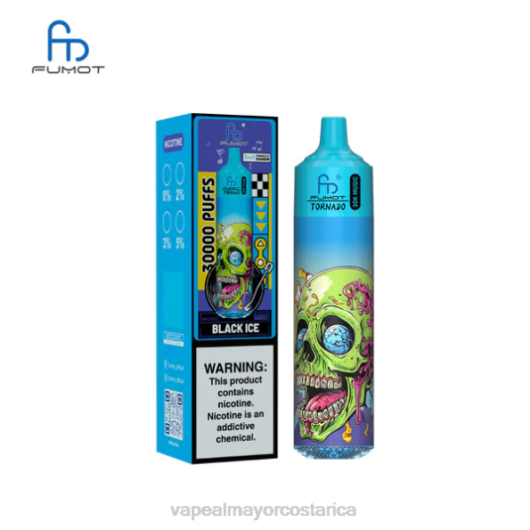 Fumot Tornado música de 30k hielo negro 4VF62 Vaporizador Costa Rica