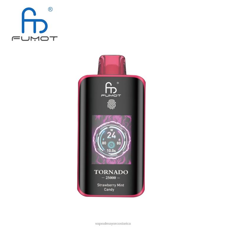 Fumot Tornado 25000 vaporizadores desechables caramelo de menta y fresa V84F215 Venta De Vaporizadores Al Por Mayor