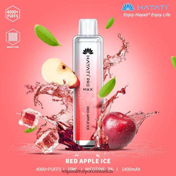 BF04J0170 Cigarrillo Electronico Por Mayoreo - hielo de manzana roja Hayati Pro Max 4000