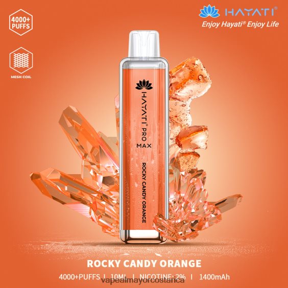 BF04J0172 Vaporizador Costa Rica - naranja caramelo rocoso Hayati Pro Max 4000