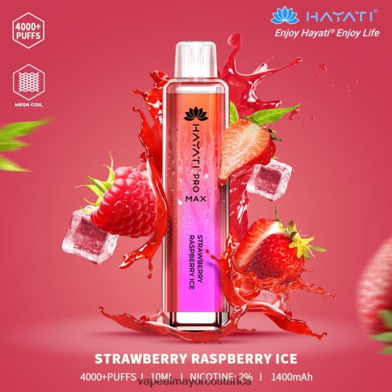 BF04J0176 Cigarrillo Electronico En Costa Rica - hielo de fresa y frambuesa Hayati Pro Max 4000