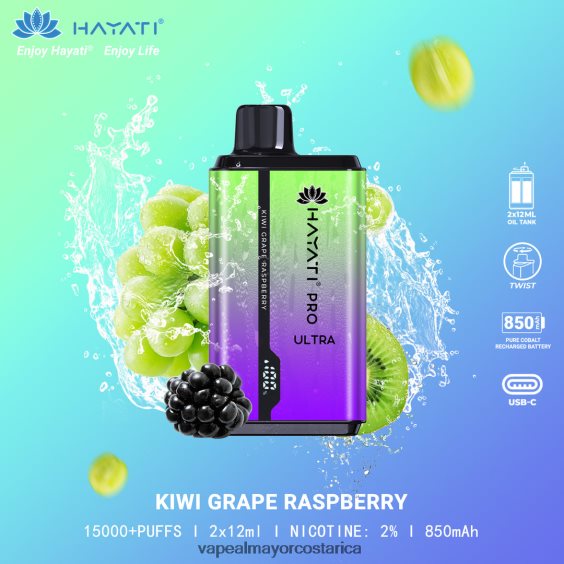 BF04J0207 Cigarrillo Electrónico Al Por Mayor - kiwi uva frambuesa Hayati Pro Ultra