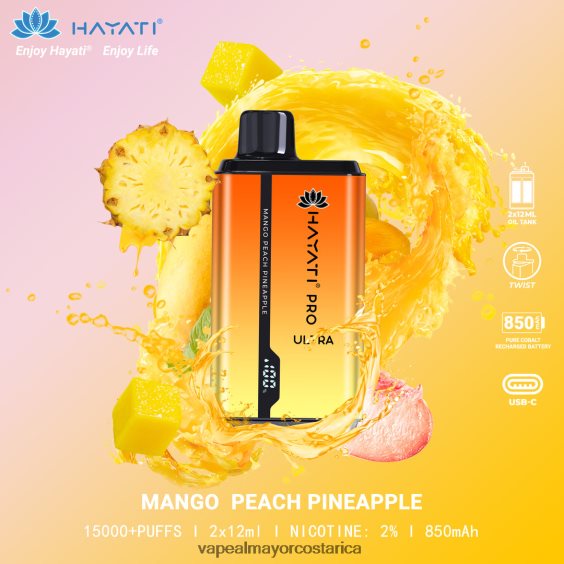 BF04J0209 Venta Al Por Mayor De Cigarrillo Electronico - mango durazno piña Hayati Pro Ultra