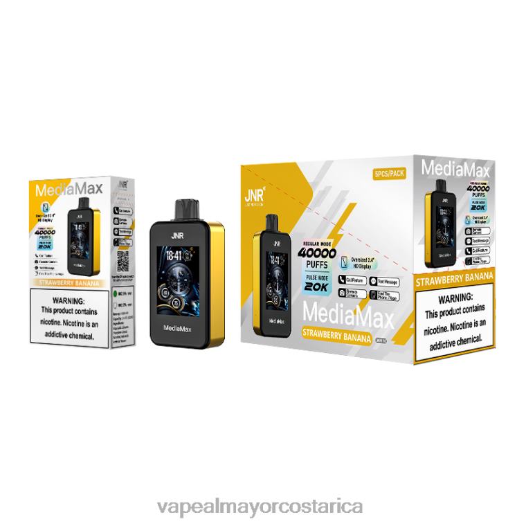 JNR MediaMax bocanada de 40k plátano fresa 20FT416 | Cigarrillo Electronico En Costa Rica