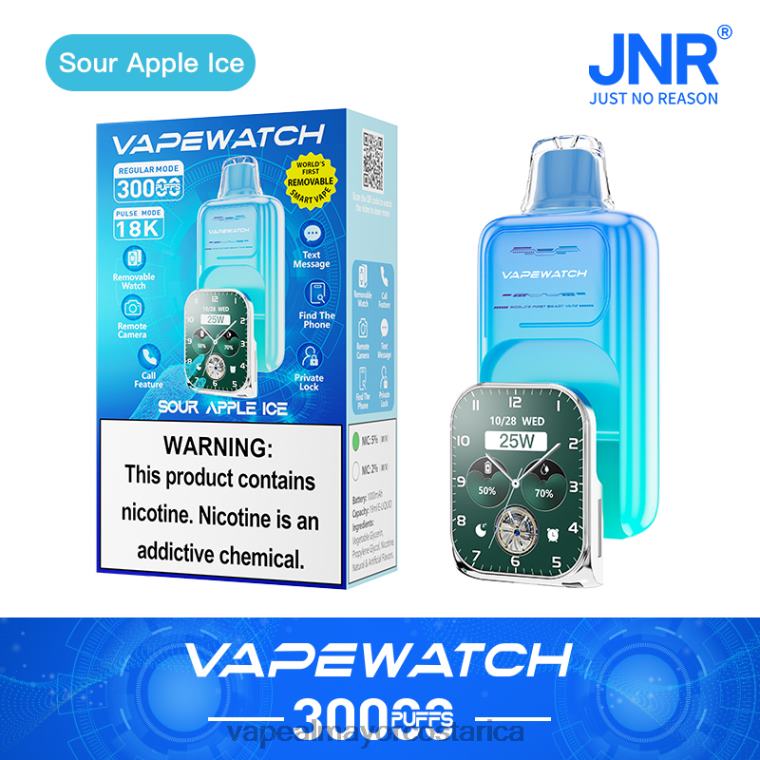 JNR reloj vapeador hielo de manzana agria 20FT45 | Venta De Vaporizadores Al Por Mayor