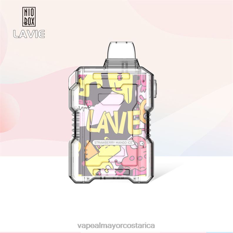 Cigarrillo Electronico Por Mayoreo 6PZH0190 LAVIE NIO BOX 9000 bocanadas hielo de fresa y mango