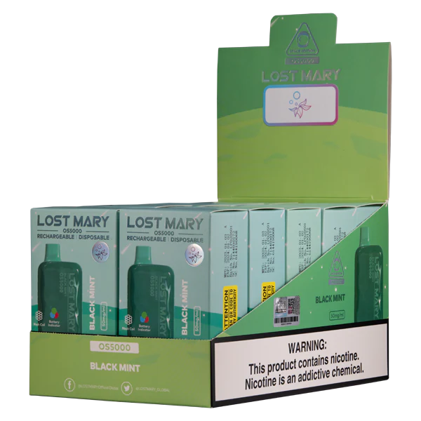 BF04J0106 Cigarrillo Electronico En Costa Rica - menta negra LOST MARY OS5000