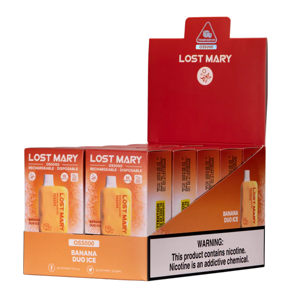 BF04J0107 Cigarrillo Electrónico Al Por Mayor - plátano dúo hielo LOST MARY OS5000