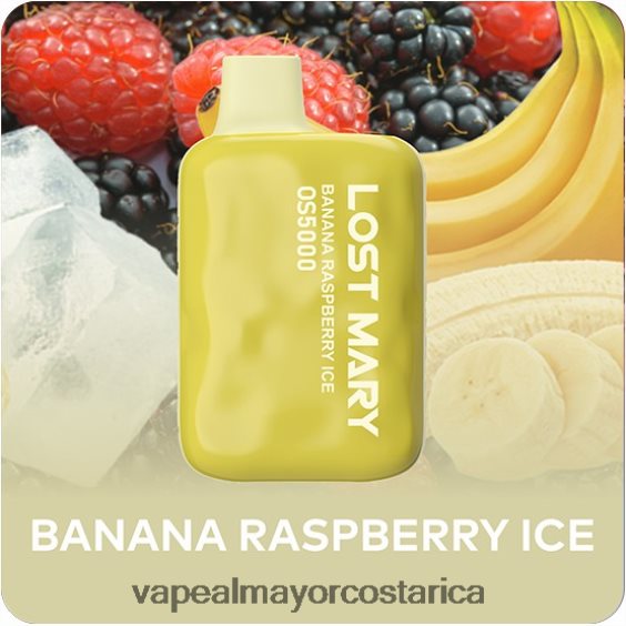 BF04J0484 Vaporizador Desechable Al Por Mayor - hielo de frambuesa y plátano LOST MARY OS5000